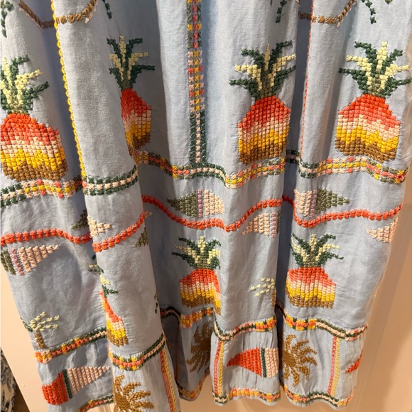 FARM Rio Light Blue Embroidered Maxi Dress - Picture 6 of 12